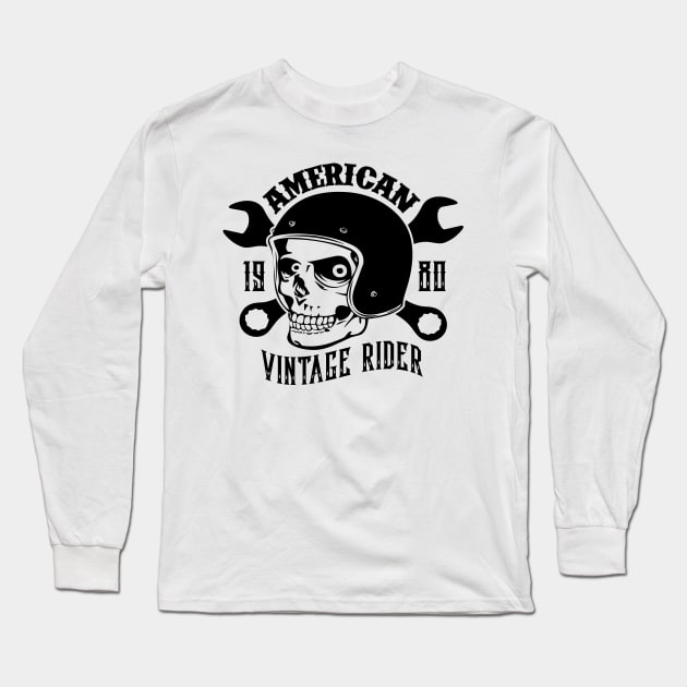 American vintage Rider 1980 Long Sleeve T-Shirt by luxembourgertreatable